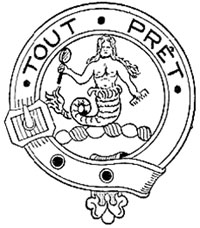 A line drawing of the Murray crest badge.