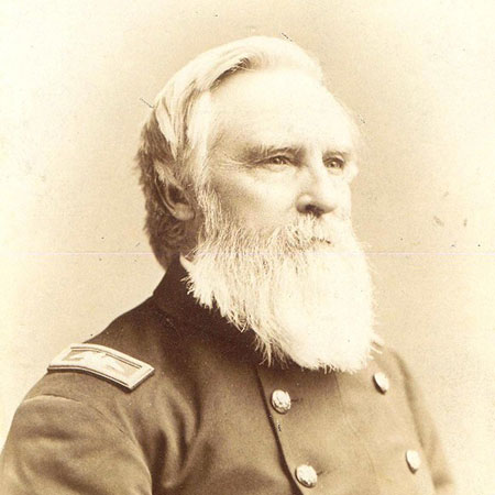 A photo of James Jaquess later in life, in military attire.